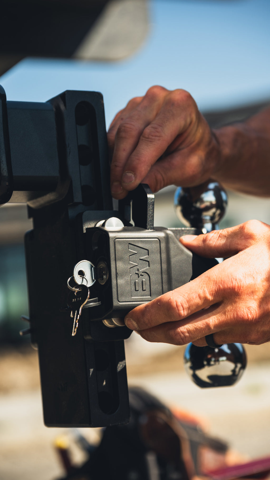 Tow & Stow Adjustable Ball Mount 2" Shank