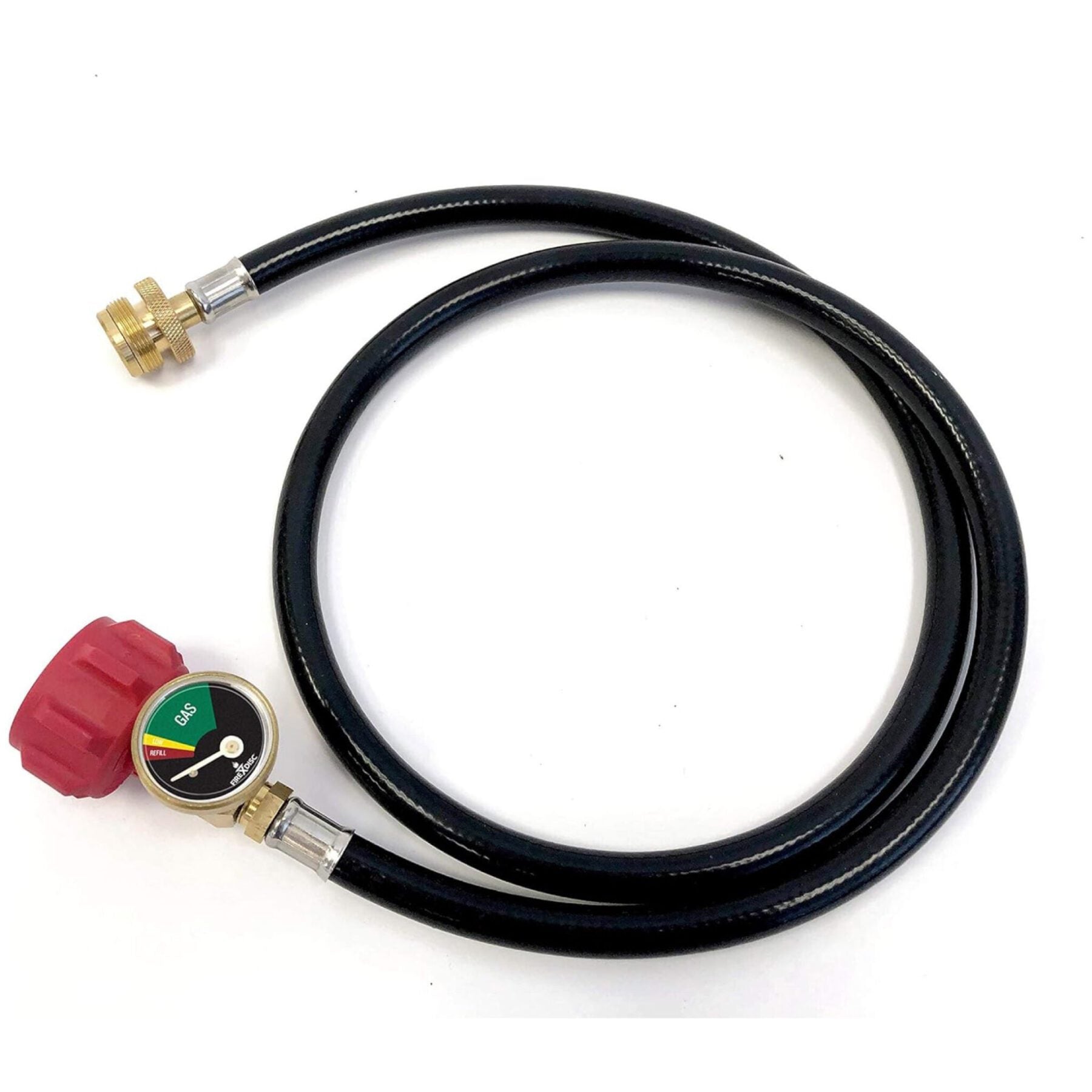 Propane Adaptor Hose: 4′ ft. Conversion Hose with Gauginator