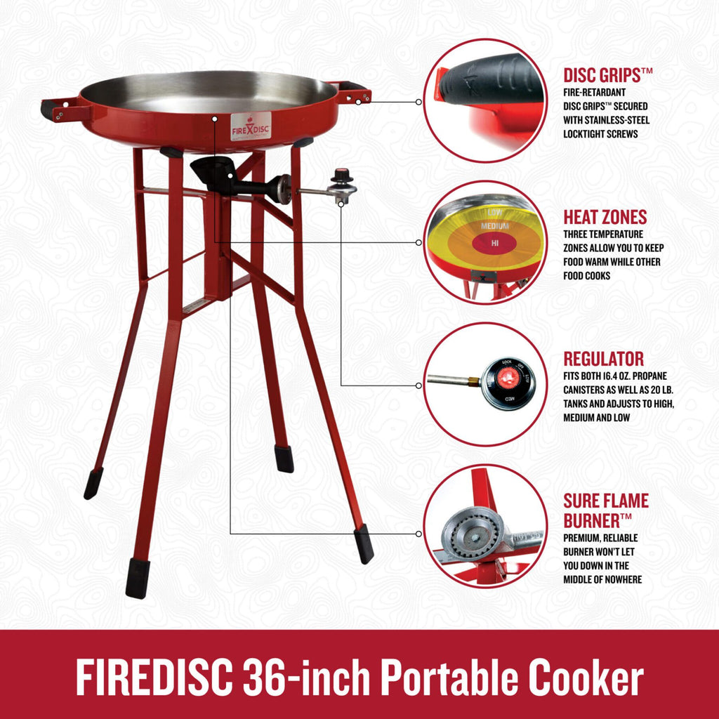 “THE ORIGINAL” FIREDISC 380 – Portable Propane Cooker